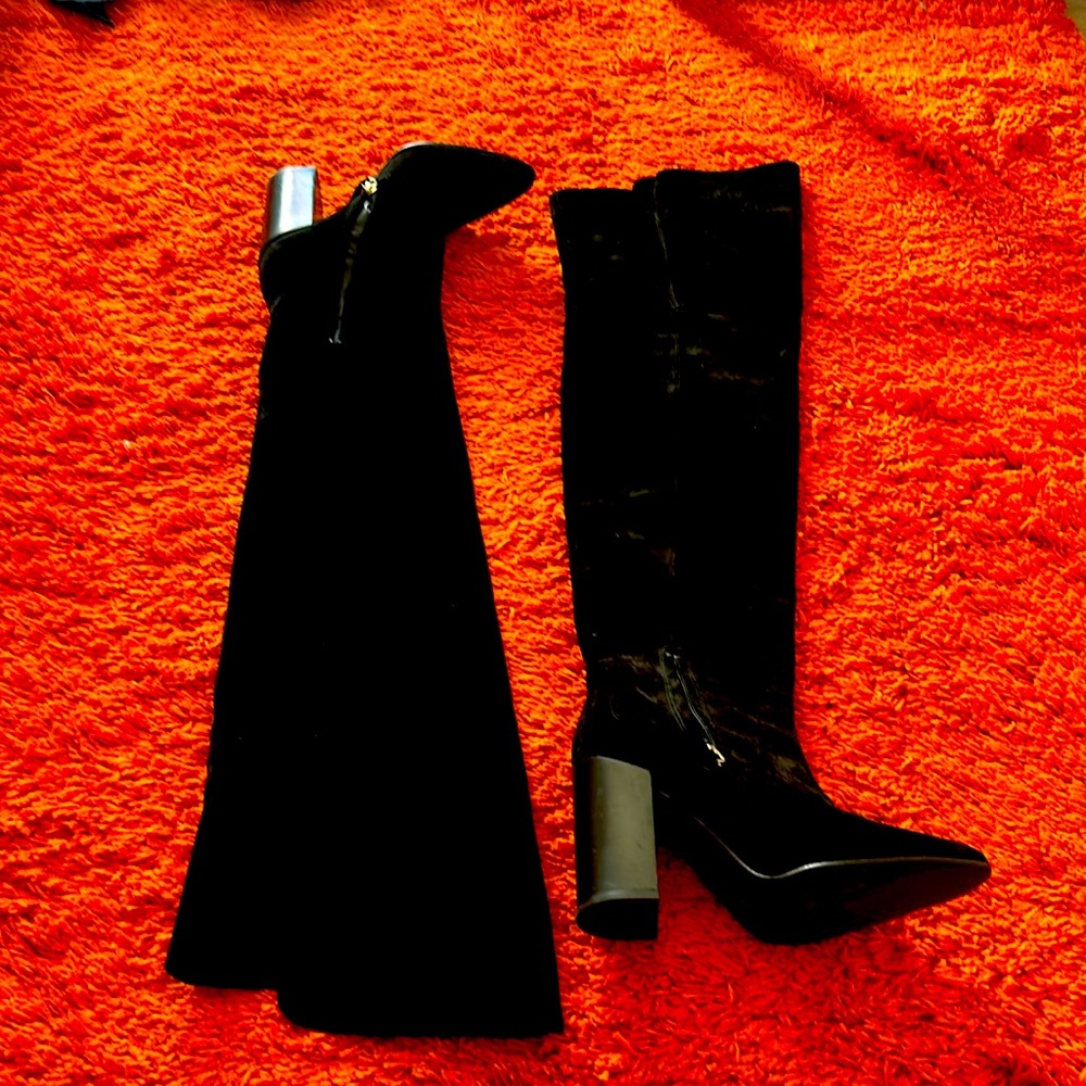 Zara thigh high boots.